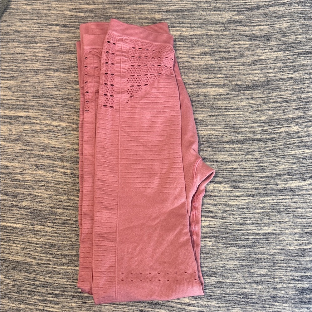 Gymshark Kids Seamless Rose Pink Leggings - Picture 3 of 4